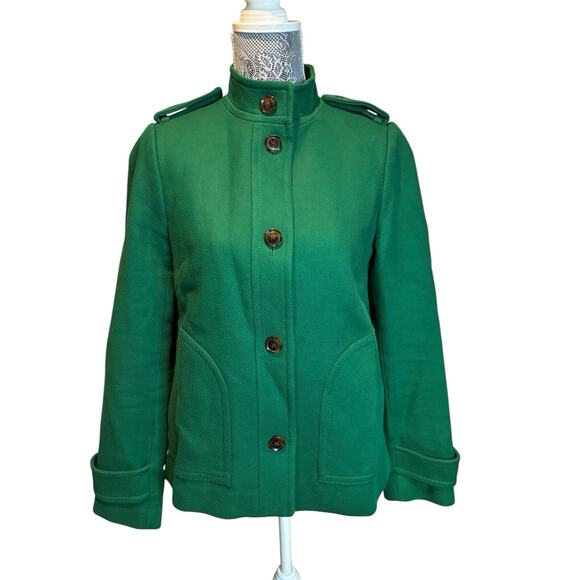 NWOT Banana Republic Womans Swing Jacket Pea Coat Small Emerald Green Old Money - Picture 1 of 6